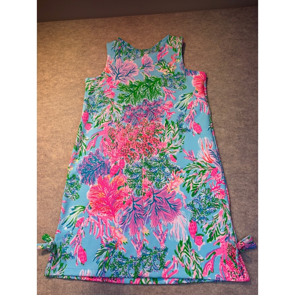 Lilly Pulitzer Girls XL 12-14 Little Lilly Knit Shift Dress Celestial Blue NWT - Picture 5 of 6